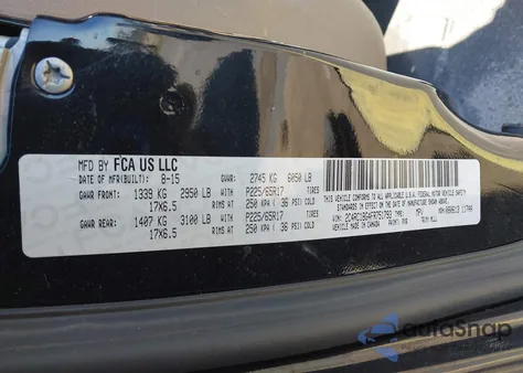 2015 Chrysler Town & Country Touring из США, поврежденный, VIN 2C4RC1BG4FR751793